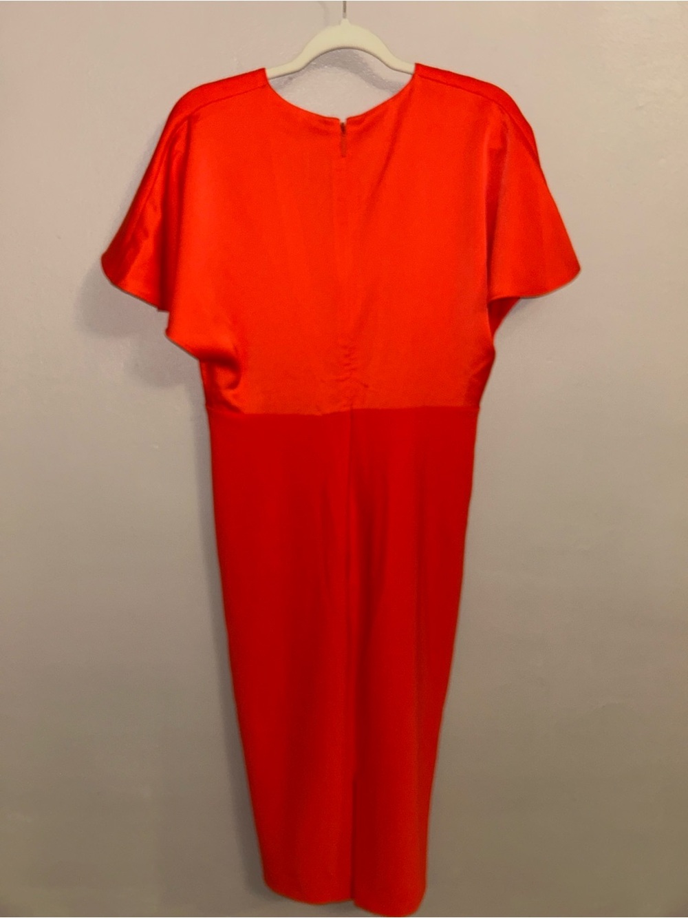 Ted Baker Orange Twist-Front Midi Dress - Picture 5 of 6